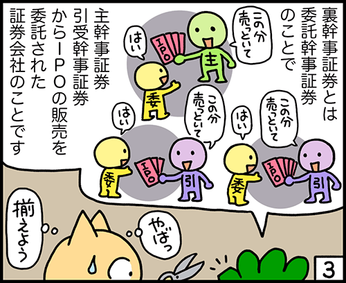 4コマ漫画：委託幹事とは？3コマ目