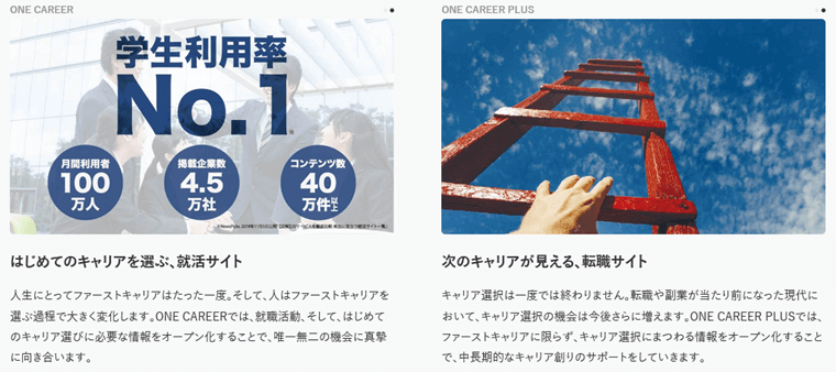 2つの就職支援サービス