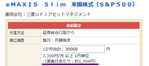 つみたてNISAのまいにち積立