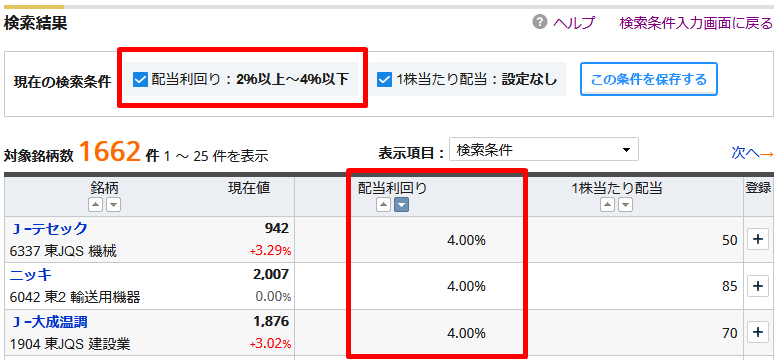 スクリーニングで抽出